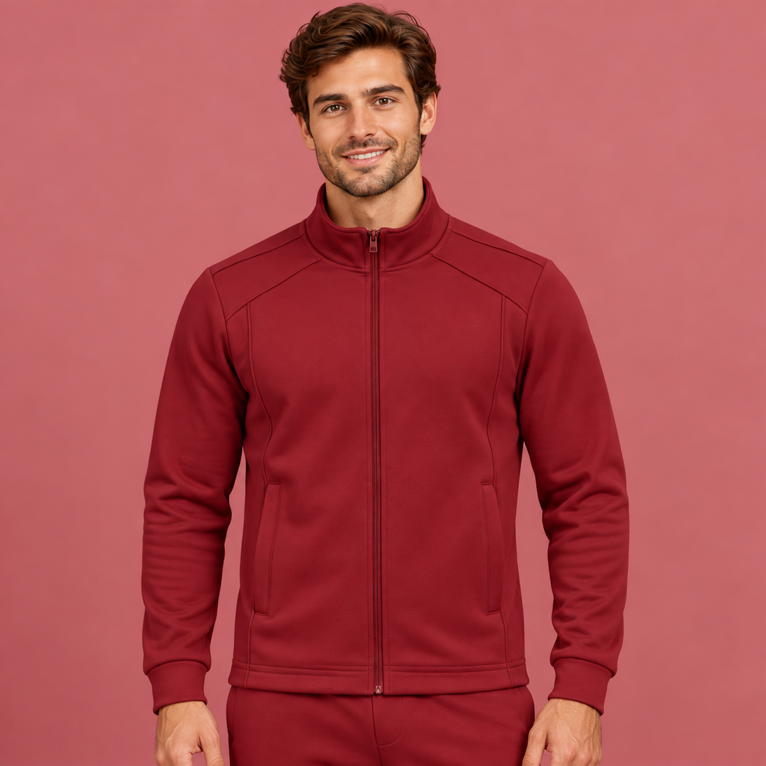 Unisex Stand Collar Track Jacket