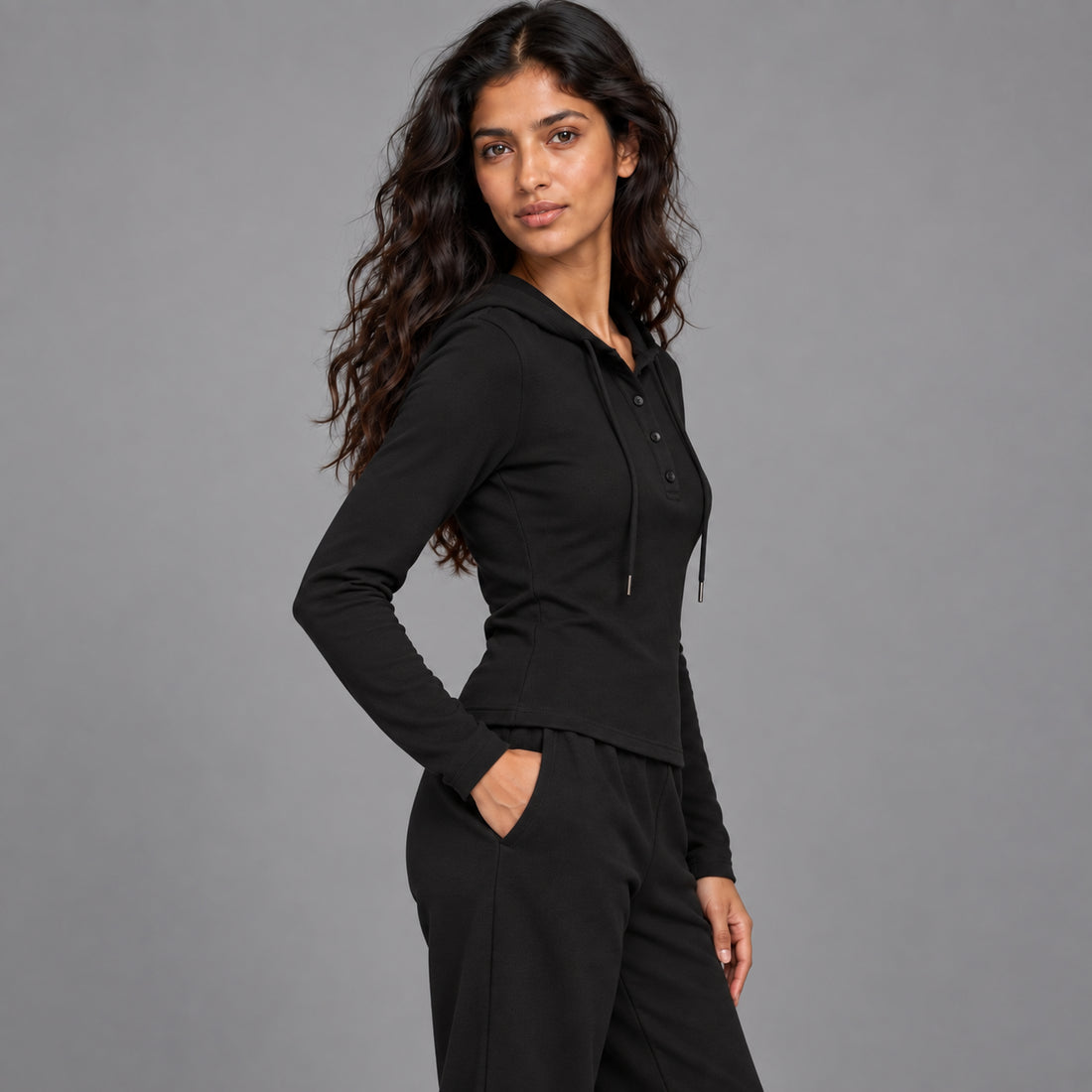 Women’s Slim Half-Button T-Shirt