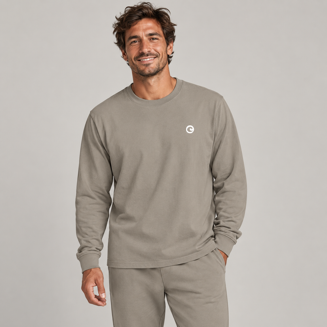 Essential Non-Shrink Mock Neck Sweatshirt
