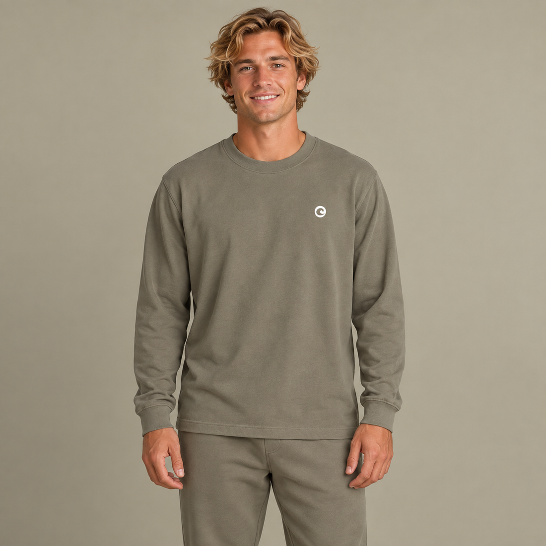 Essential Non-Shrink Mock Neck Sweatshirt