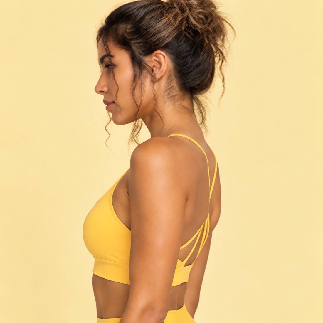 Strappy Criss Cross Yoga Sports Bra