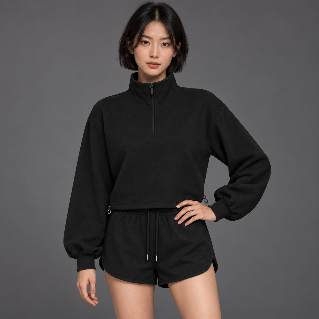 Women’s Mock-Neck Quarter-Zip Sweatshirt