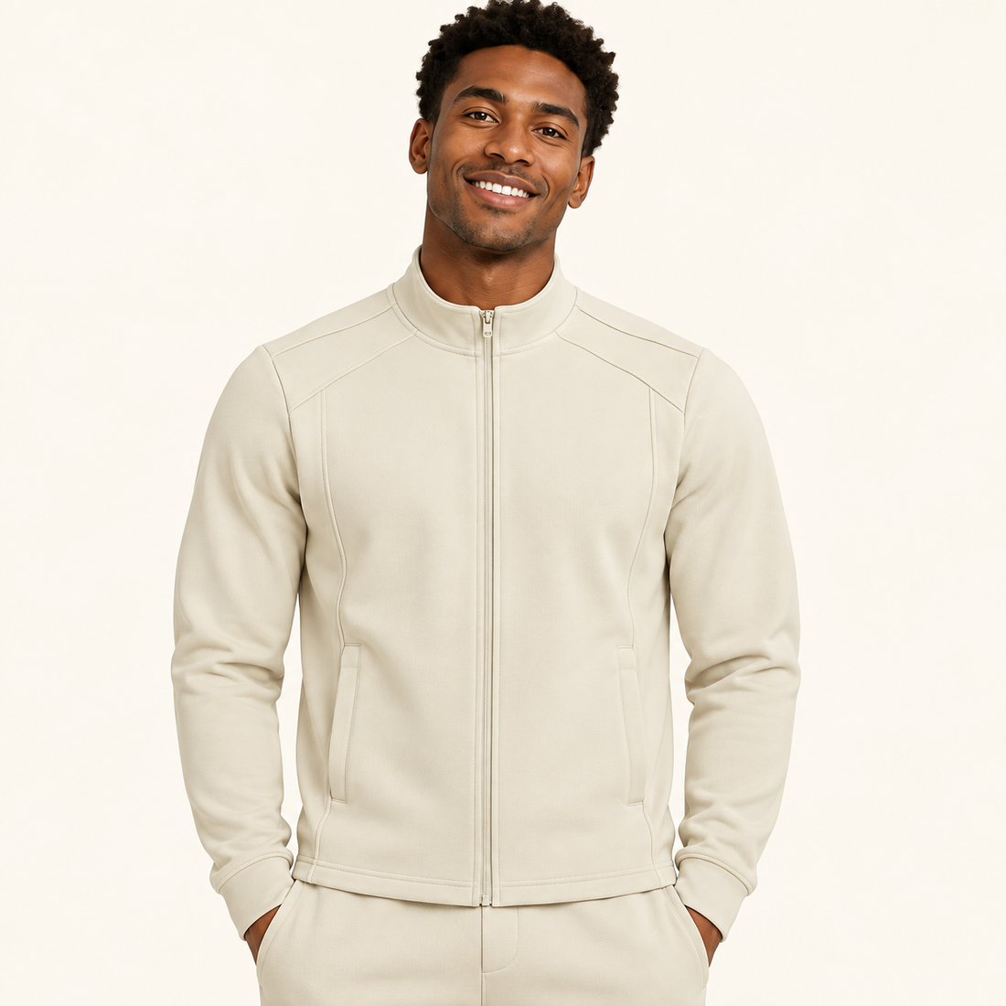 Unisex Stand Collar Track Jacket