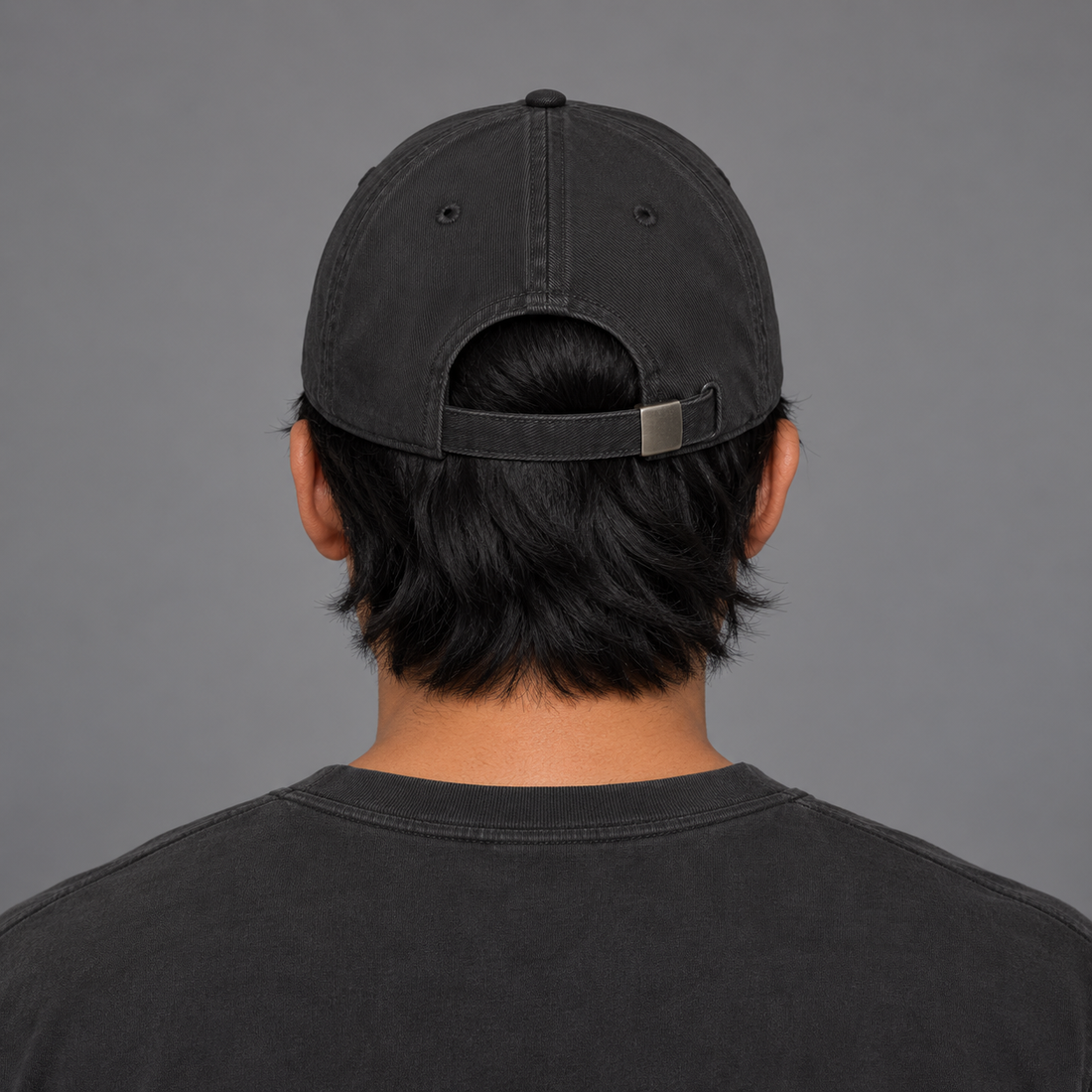 Coastal Wave Washed Cap — Minimal Beach Logo Dad Hat