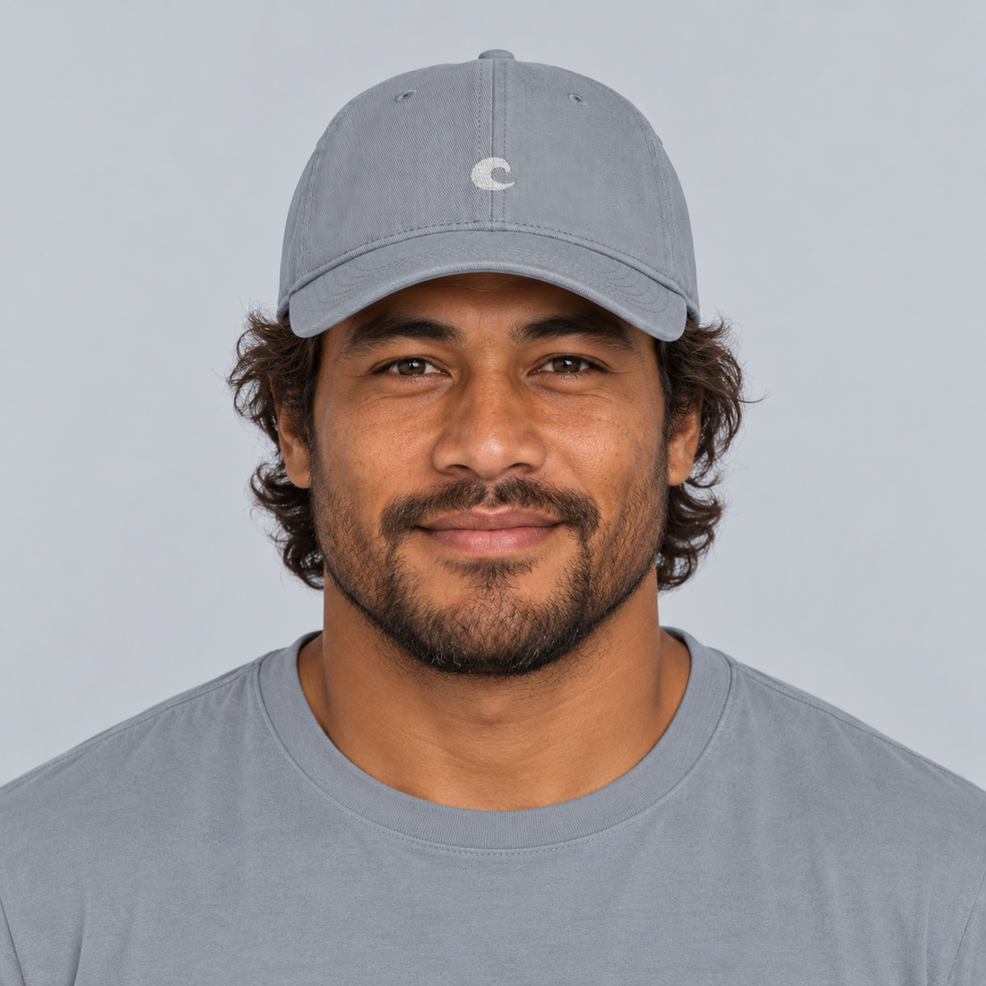 Coastal Wave Washed Cap — Minimal Beach Logo Dad Hat