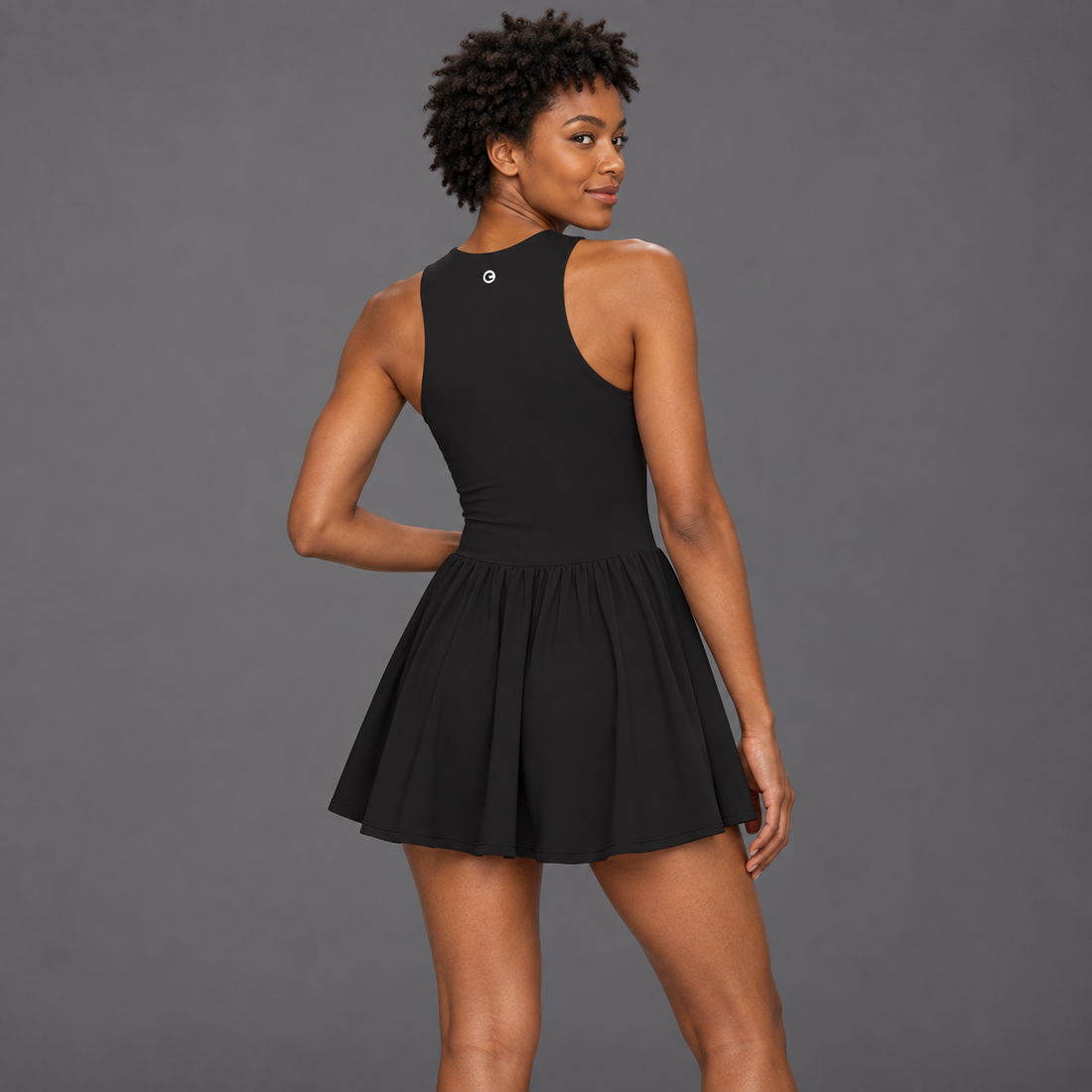 Women’s Ruched Sleeveless Full-Zip Dress