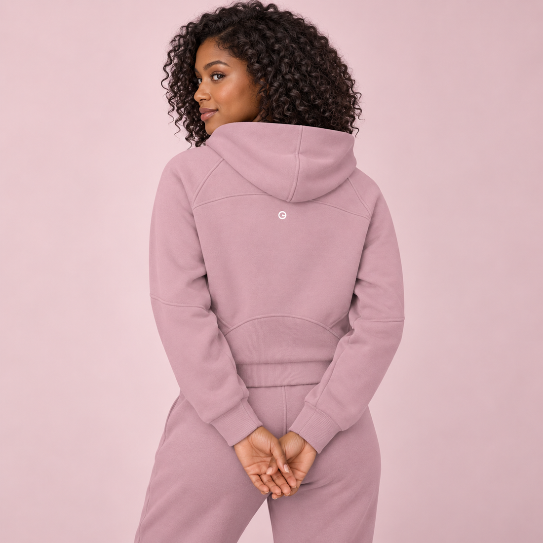 Cropped Half-Zip Hoodie