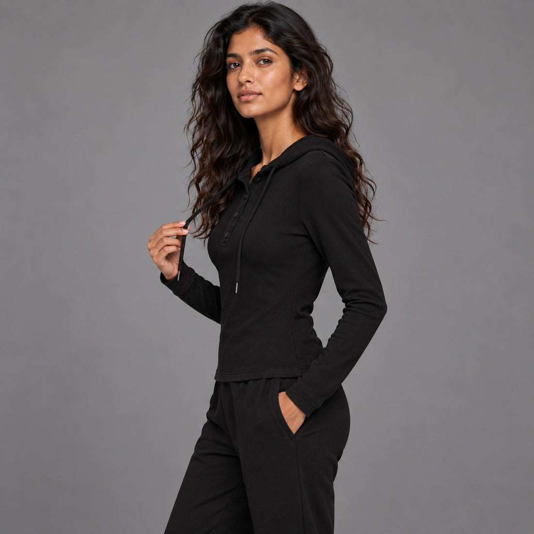 Women’s Slim Half-Button T-Shirt