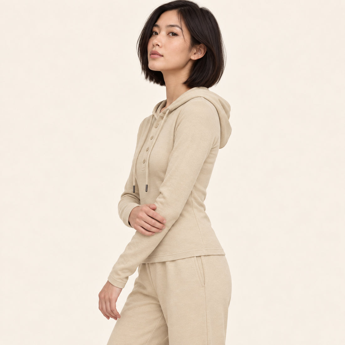 Women’s Slim Half-Button T-Shirt