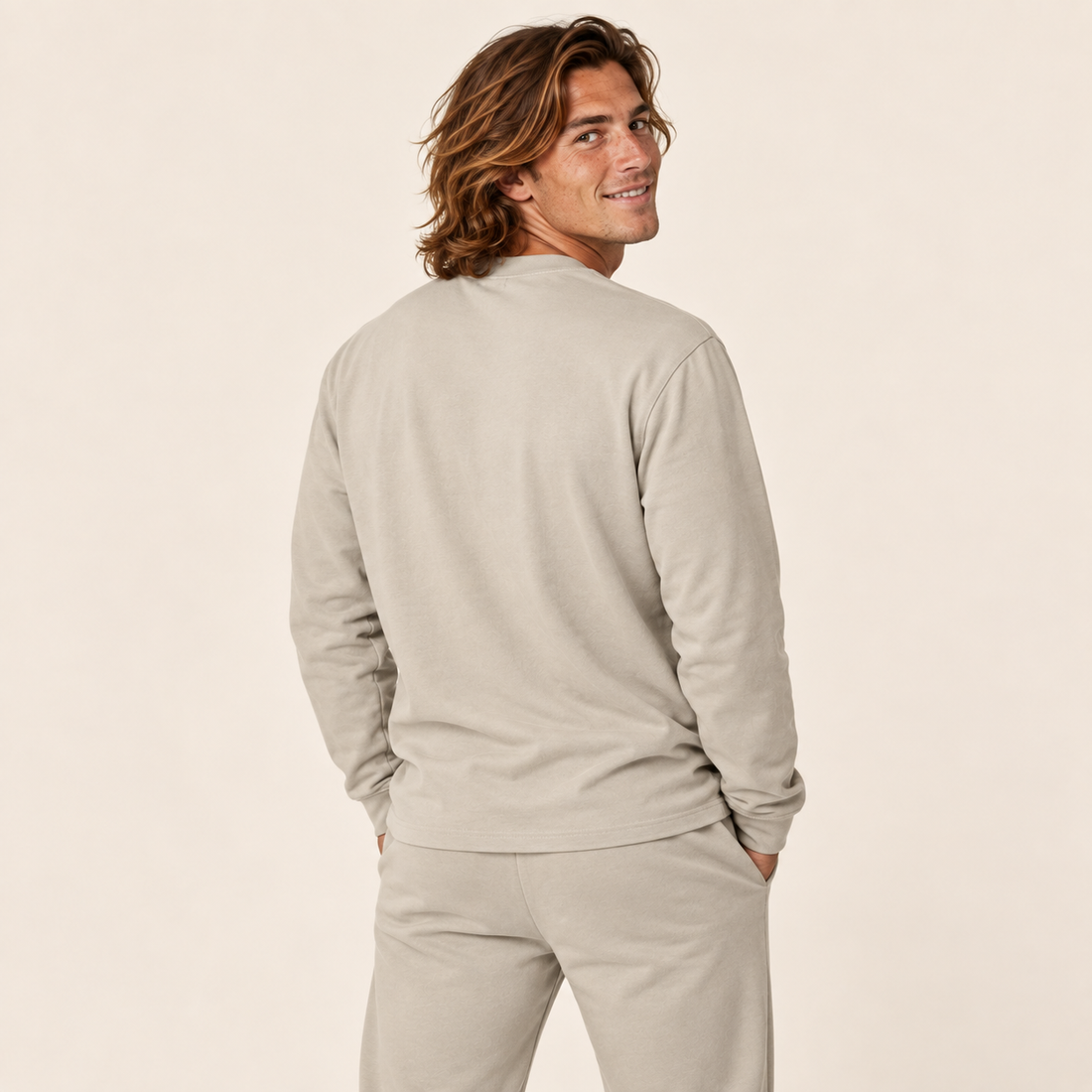 Essential Non-Shrink Mock Neck Sweatshirt