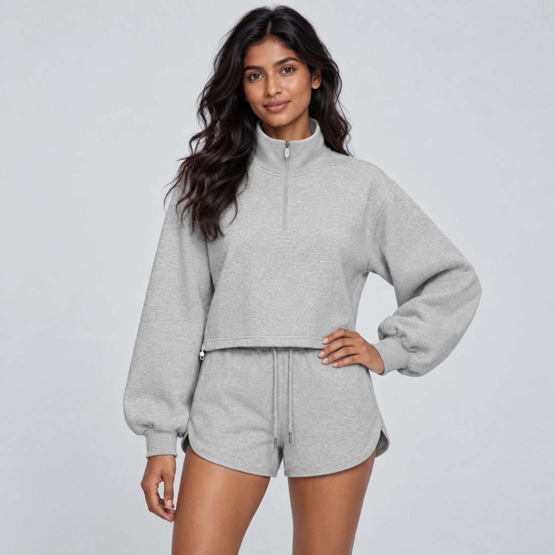 Women’s Mock-Neck Quarter-Zip Sweatshirt