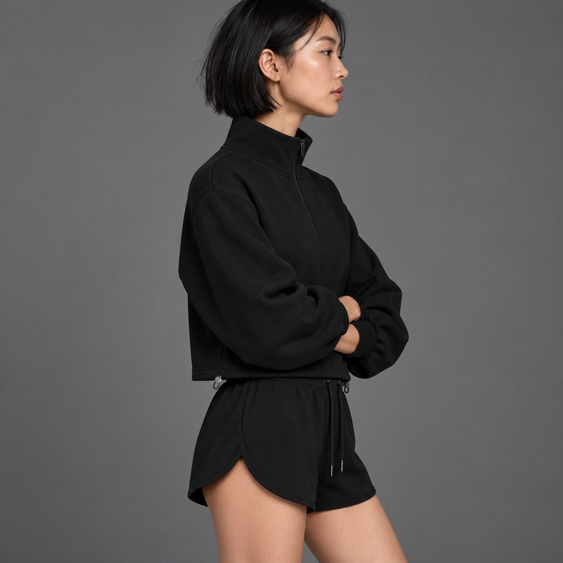 Women’s Mock-Neck Quarter-Zip Sweatshirt