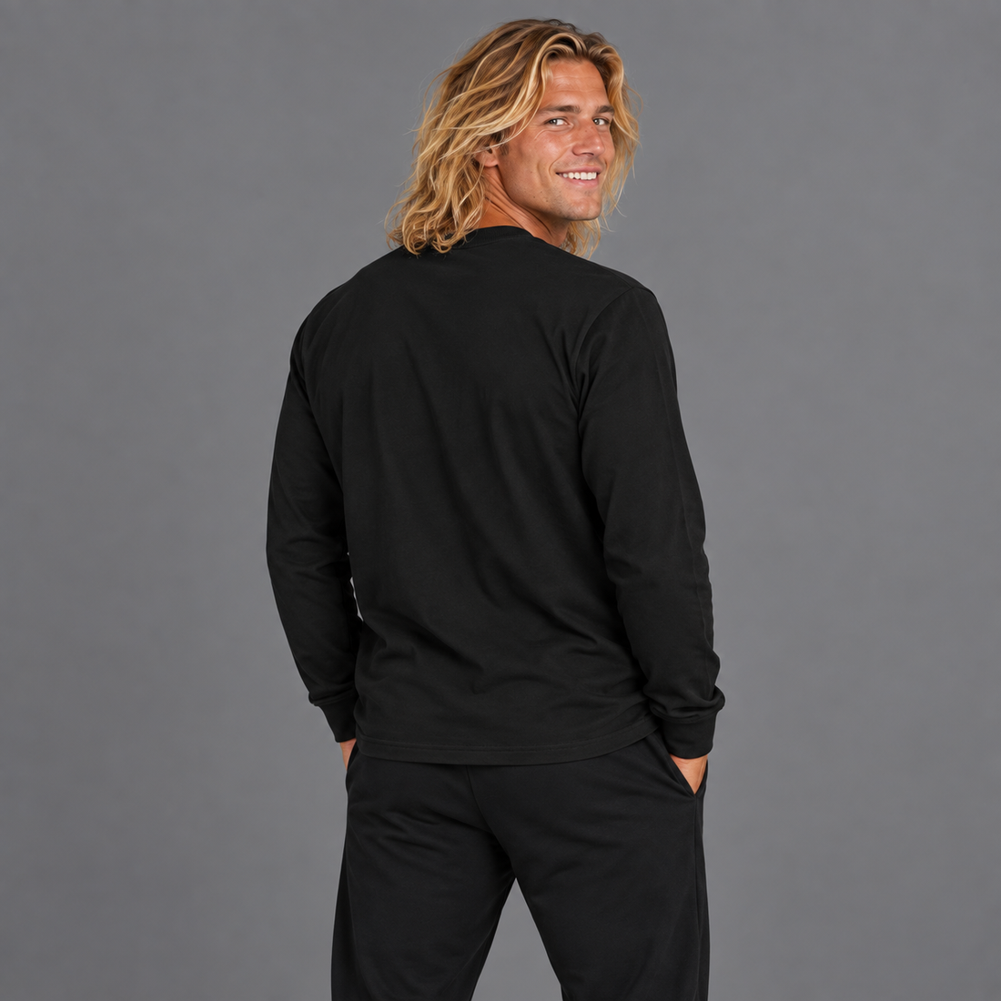 Essential Non-Shrink Mock Neck Sweatshirt