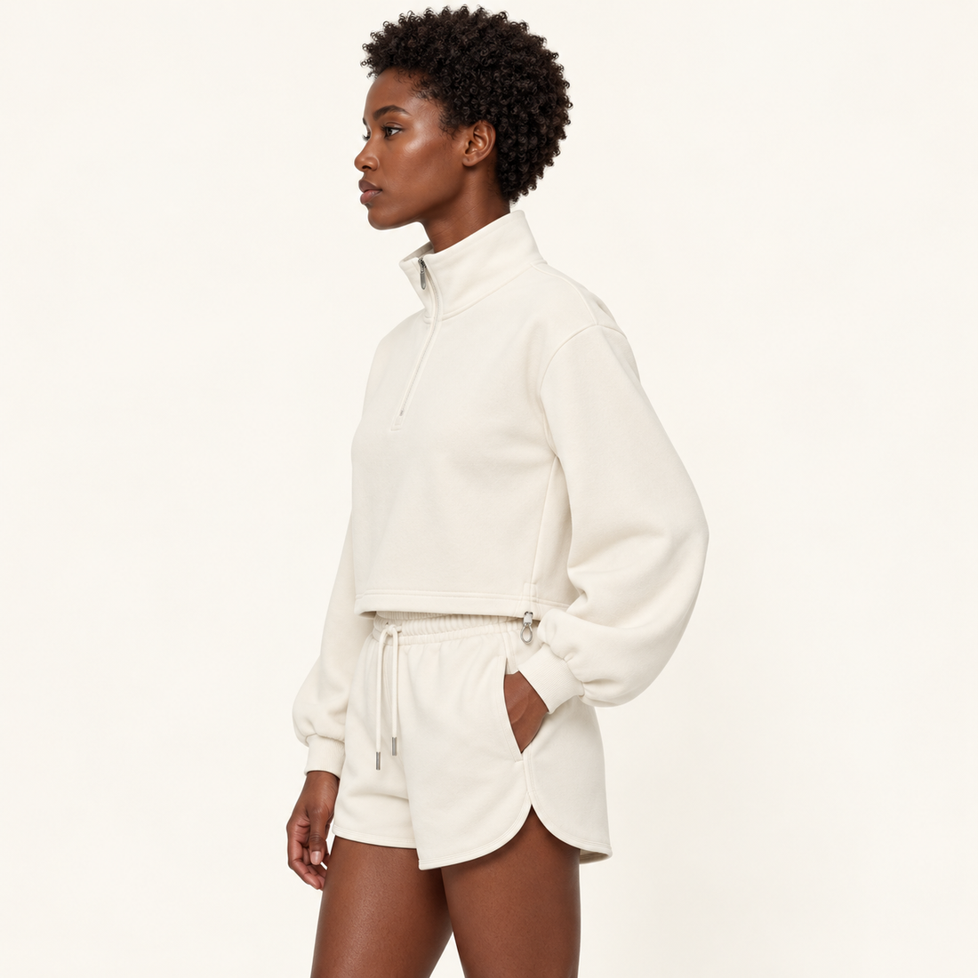 Women’s Mock-Neck Quarter-Zip Sweatshirt