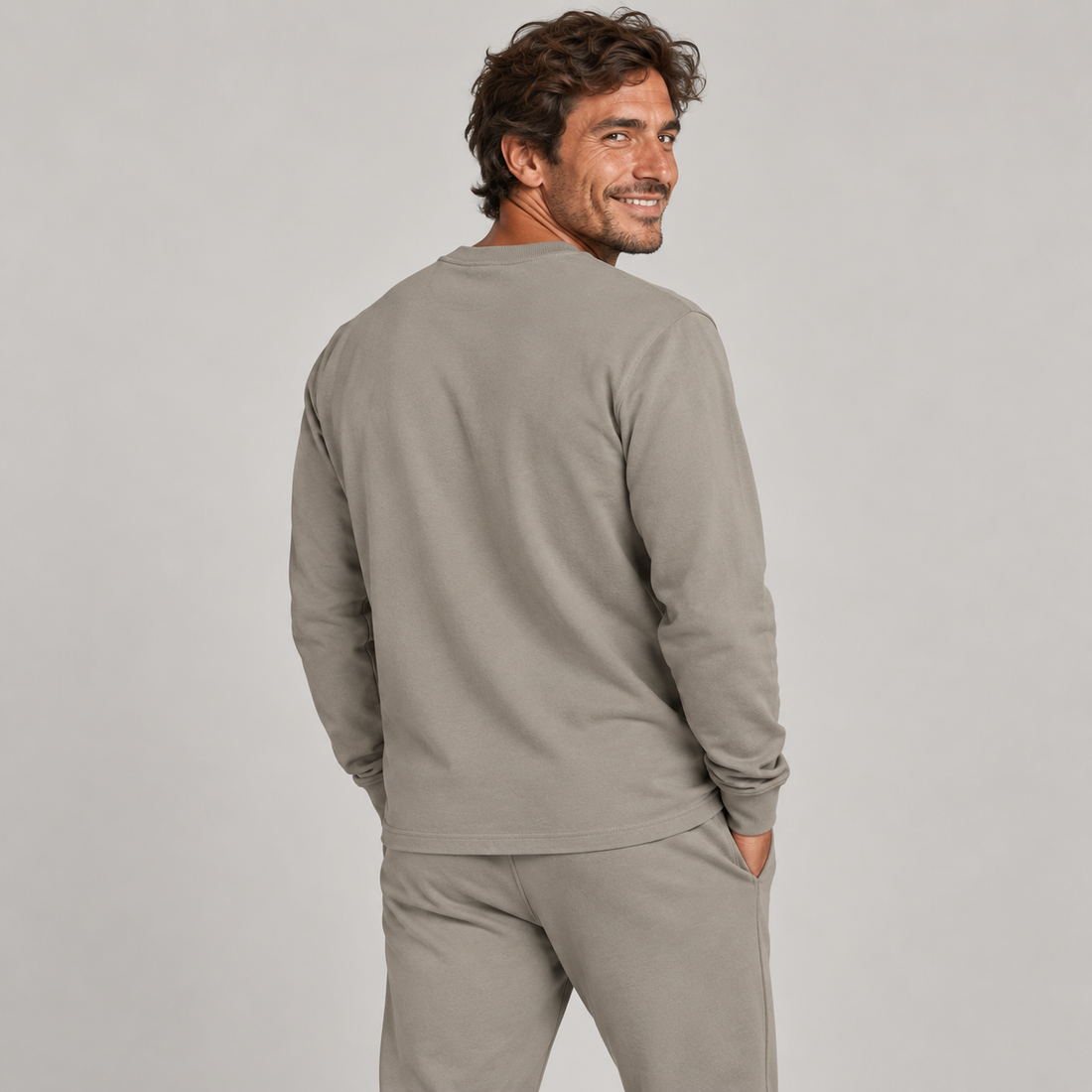 Essential Non-Shrink Mock Neck Sweatshirt