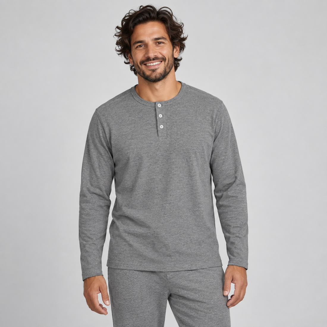 Long Sleeve Henley T-Shirt