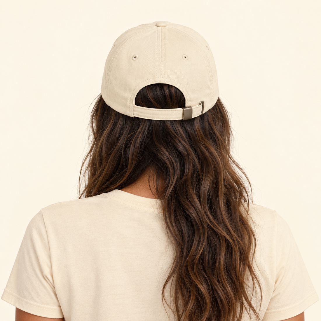 Coastal Wave Washed Cap — Minimal Beach Logo Dad Hat