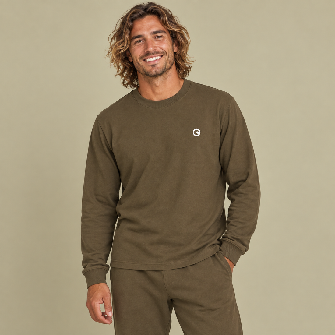 Essential Non-Shrink Mock Neck Sweatshirt