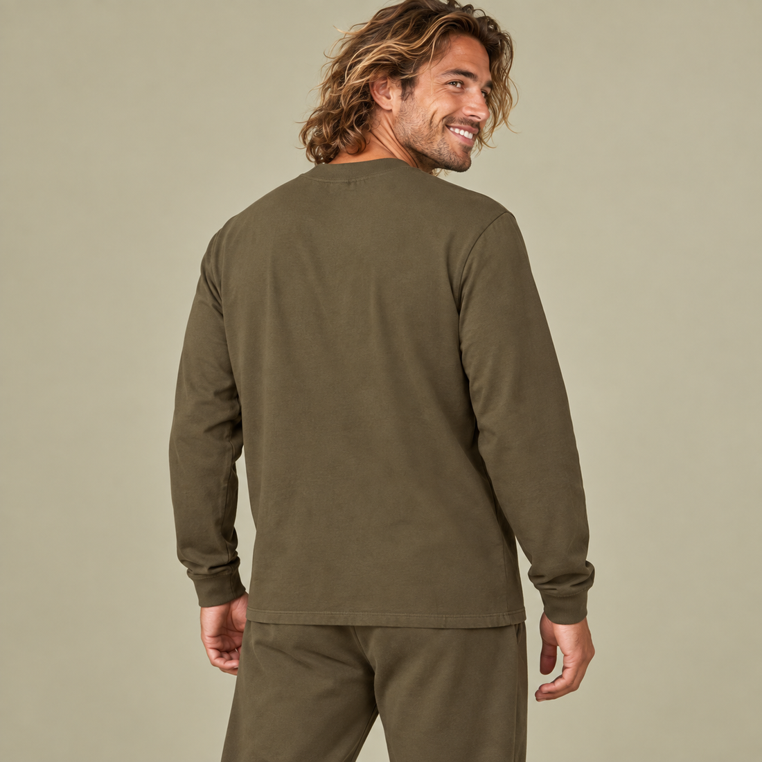 Essential Non-Shrink Mock Neck Sweatshirt