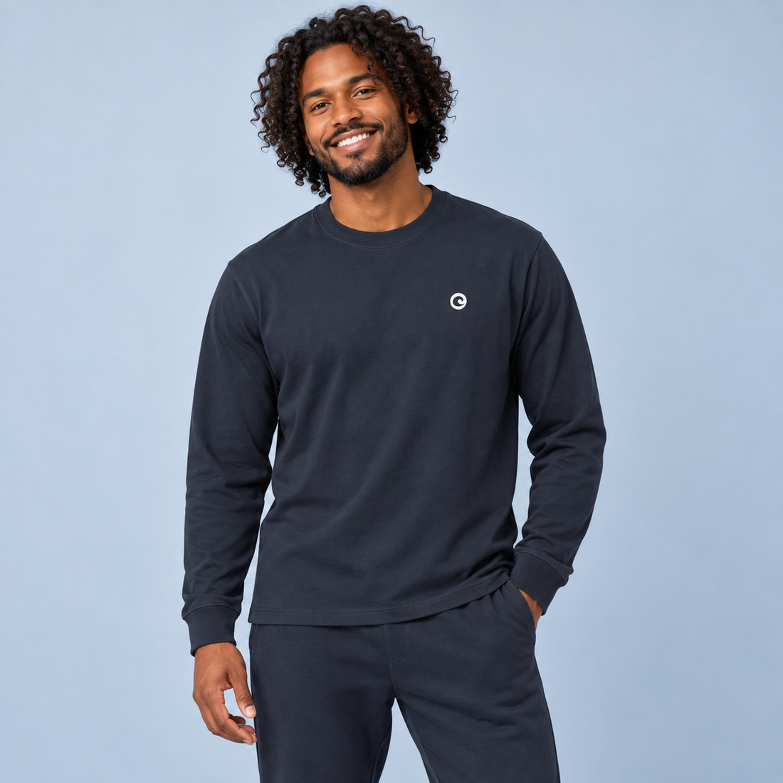 Essential Non-Shrink Mock Neck Sweatshirt