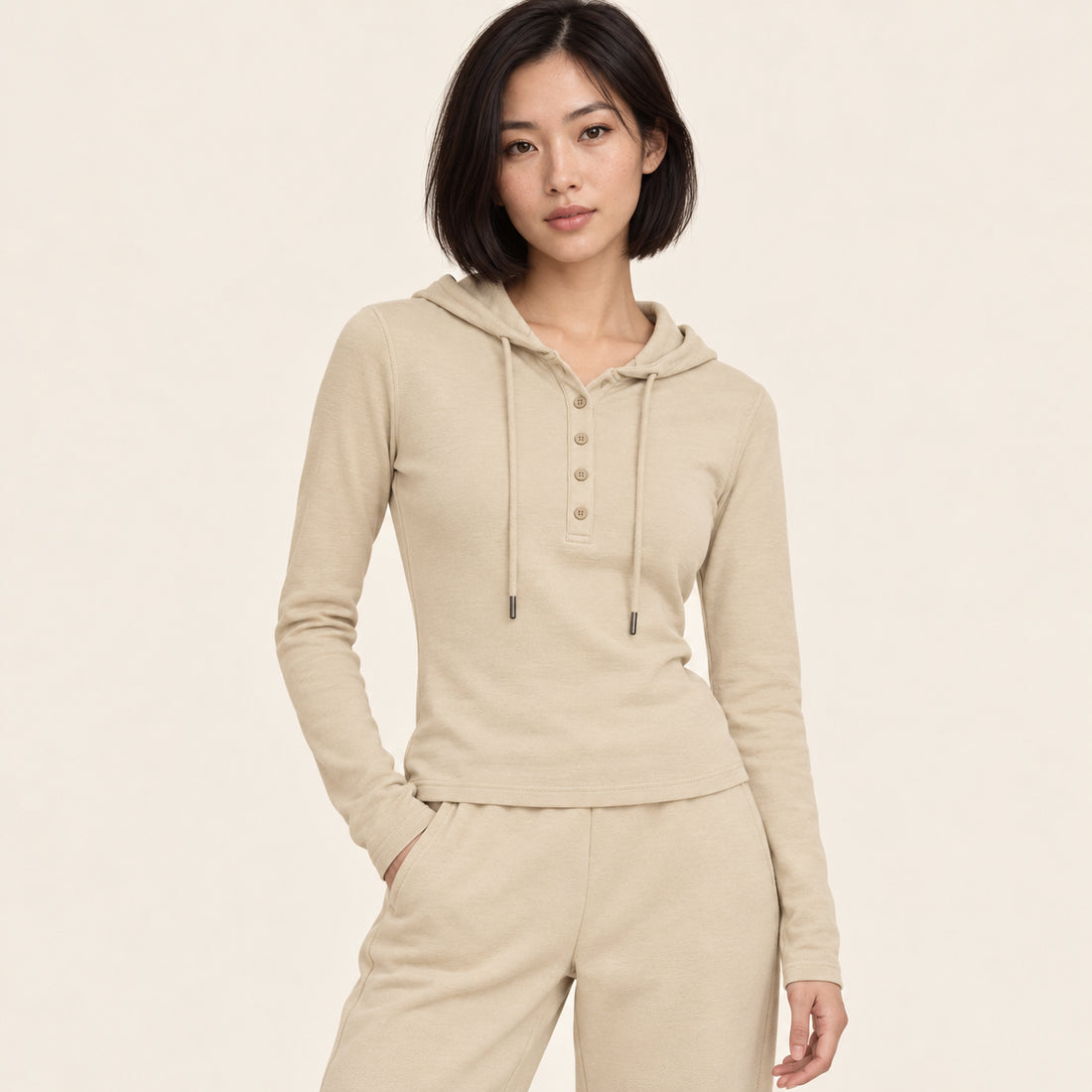 Women’s Slim Half-Button T-Shirt