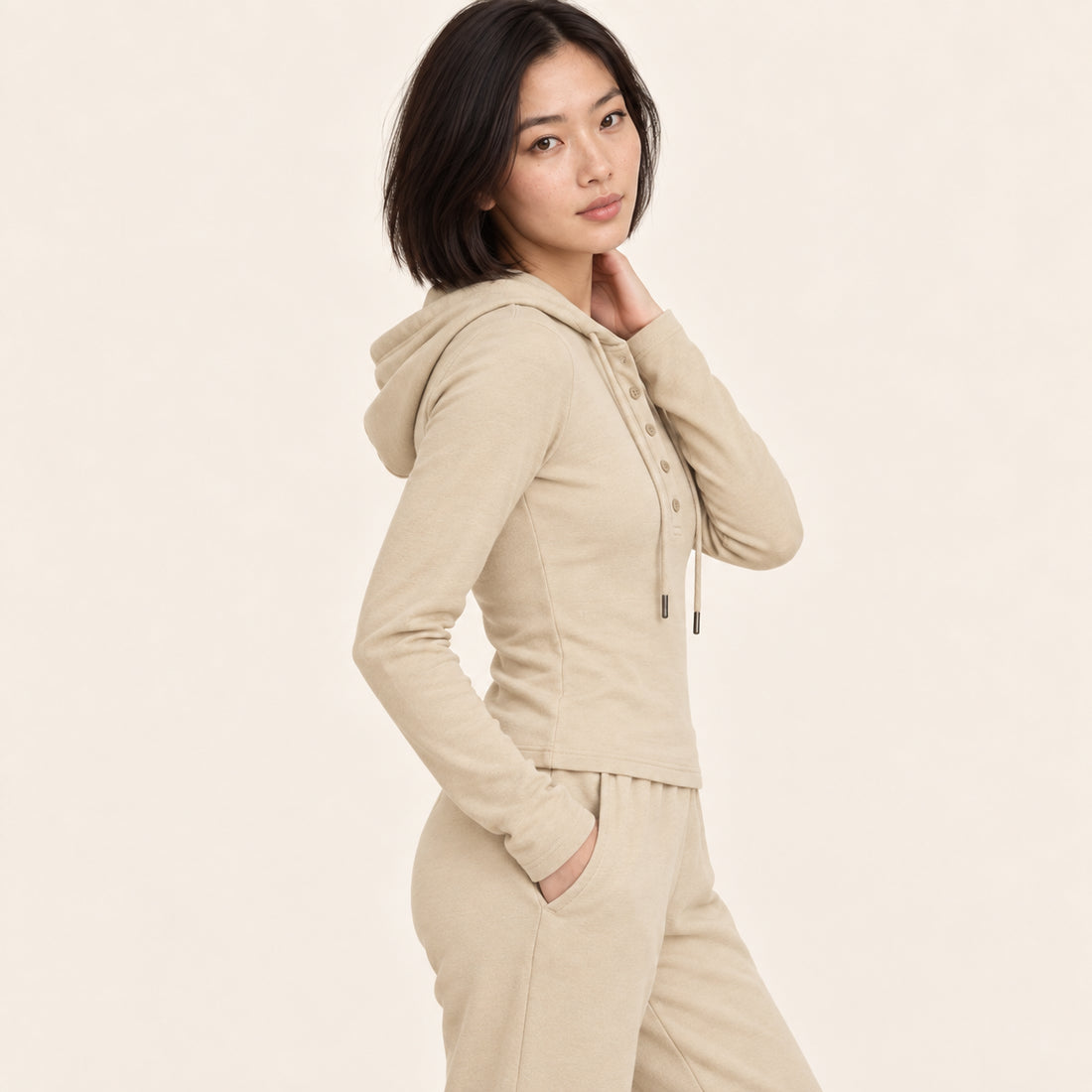 Women’s Slim Half-Button T-Shirt