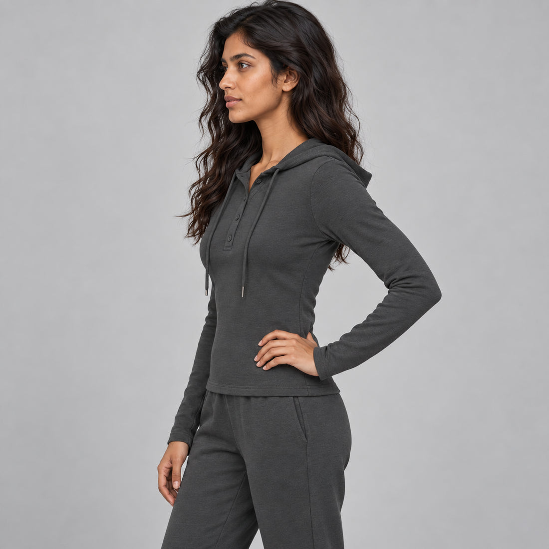 Women’s Slim Half-Button T-Shirt