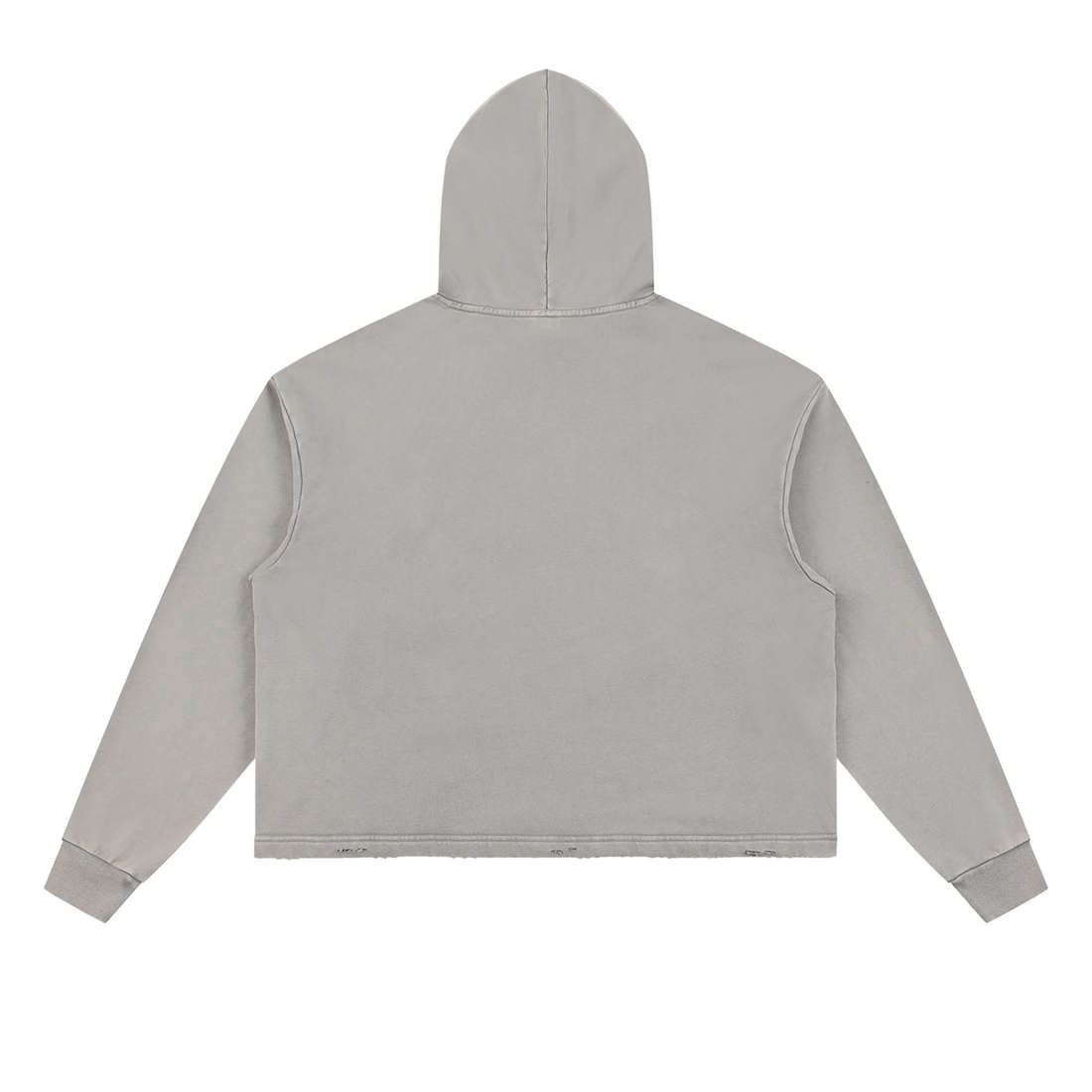 Vintage Washed Frayed-Hem Hoodie